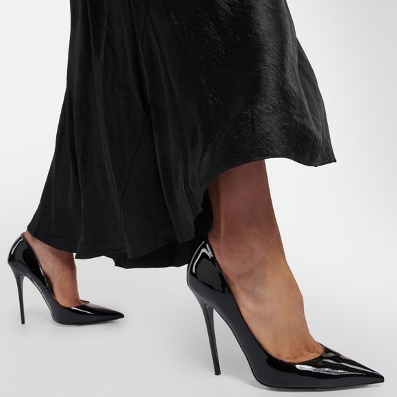 Jimmy Choo Anouk 120 Patent Leather Pumps Stiletto Heels Point Toe Black Size 36 - Picture 5 of 13